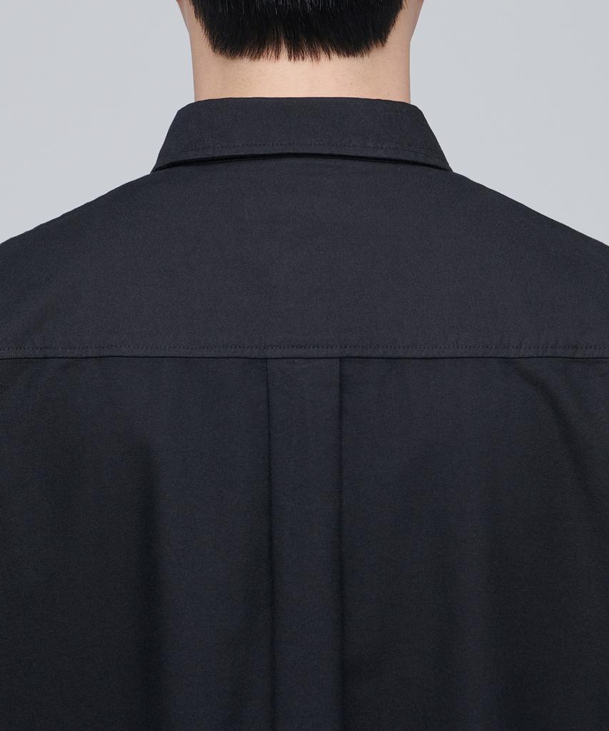 MUSINSA STANDARD Oversized Oxford Short Sleeve Shirt [Black]