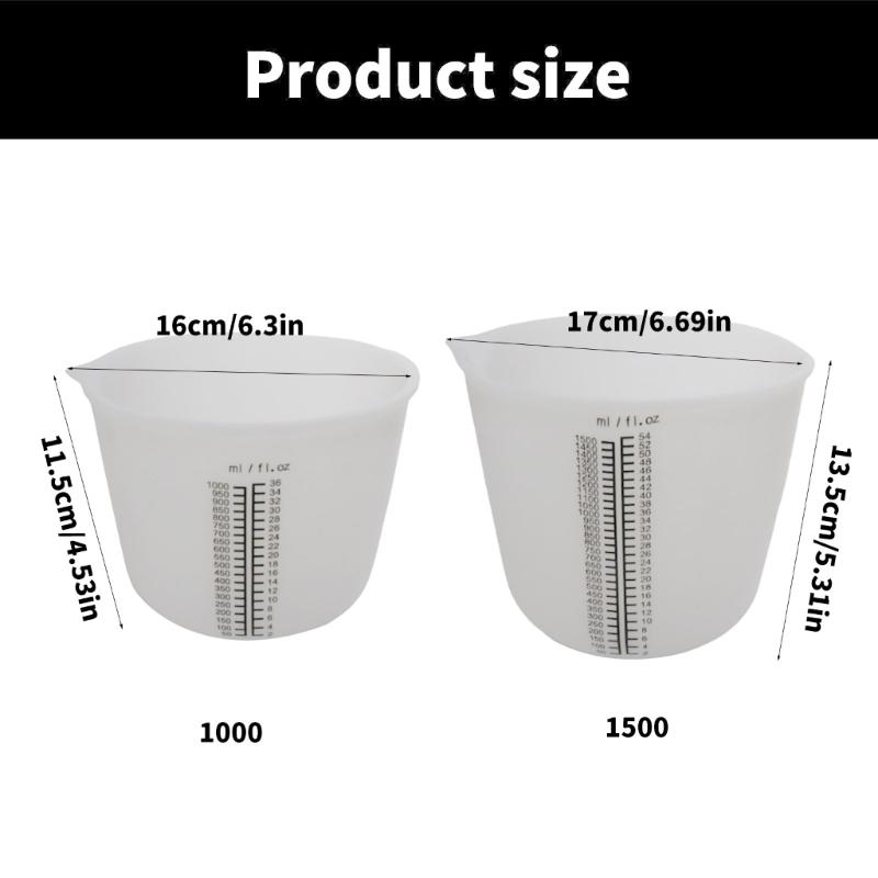 Silicone Measuring Cup with Clear Graduations Mixing Cup Baking Ingredient Measuring Tool for Cooking Enthusiasts
