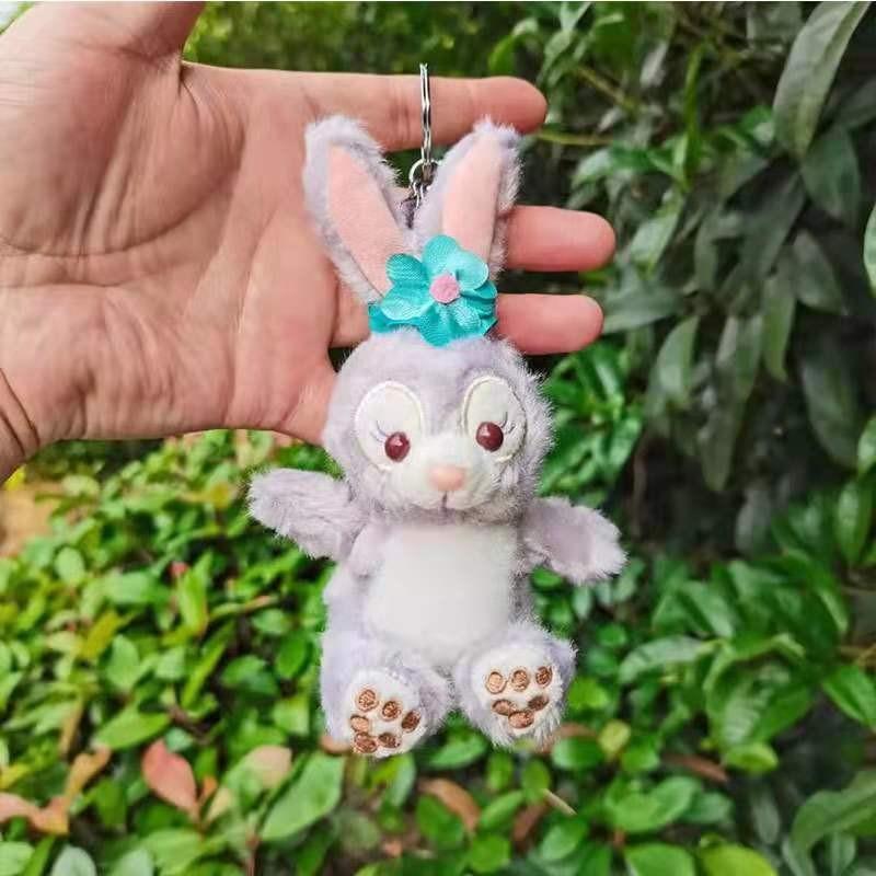 Cartoon Starry Adorable Duffy Plush Toy Backpack Keychain Doll Accessory Rabbit