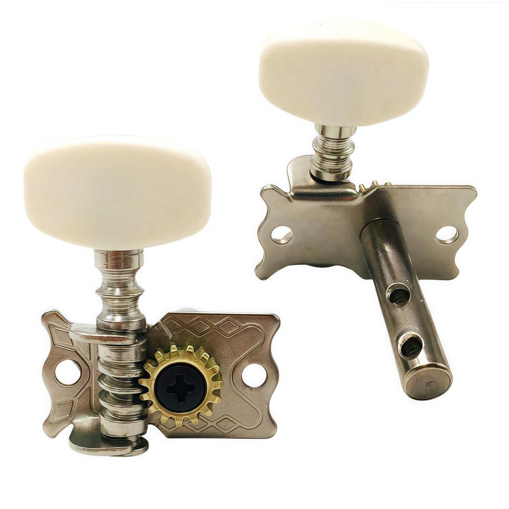 Tuning Pegs 6pcs Chrome Plated Machine Head Classical Guitar Tuning Pegs Single Tuner Key String Machine Head Parts 3 Left 3 Right Beige