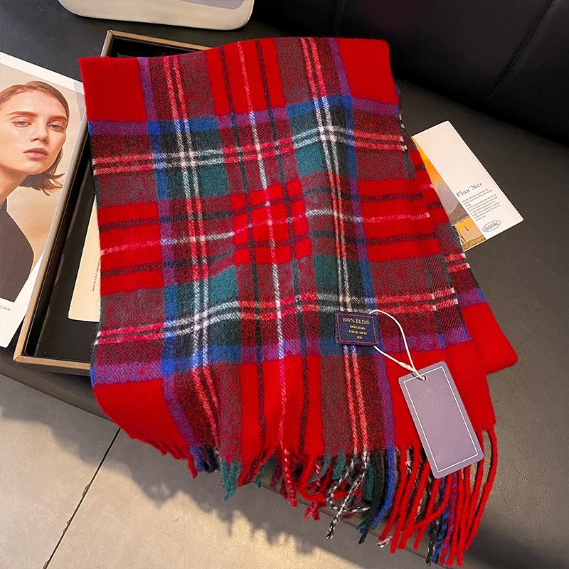Classic Large Plaid Scarf For Men And Women Couples Korean Style Versatile Warm Neck Scarf Fashionable Gift