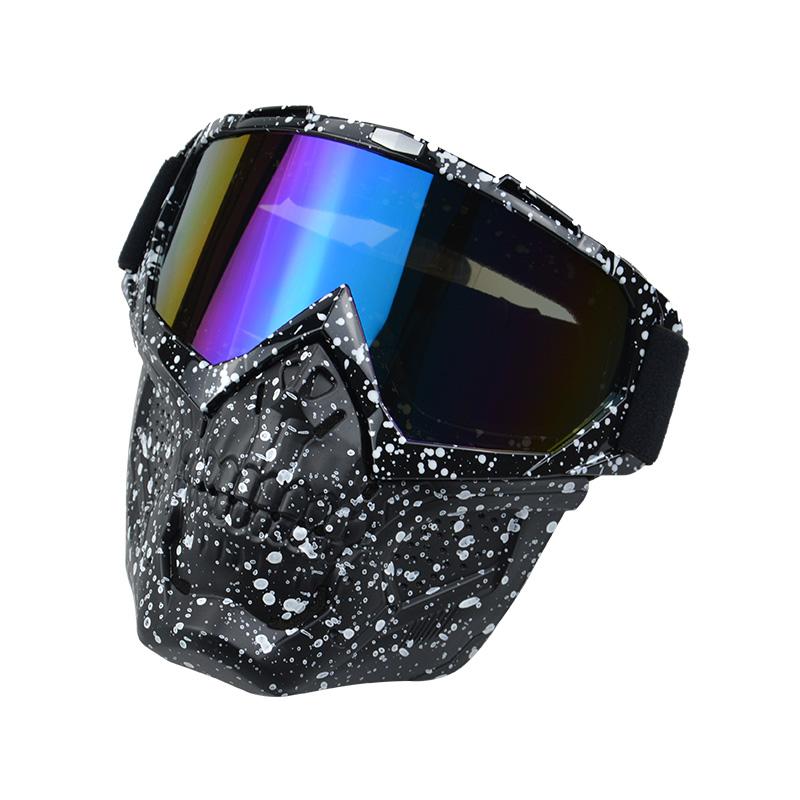 Anlorr Motorcycle Goggles Windproof Tactical Mask Dustproof Goggles With Face Protection Shield Mask