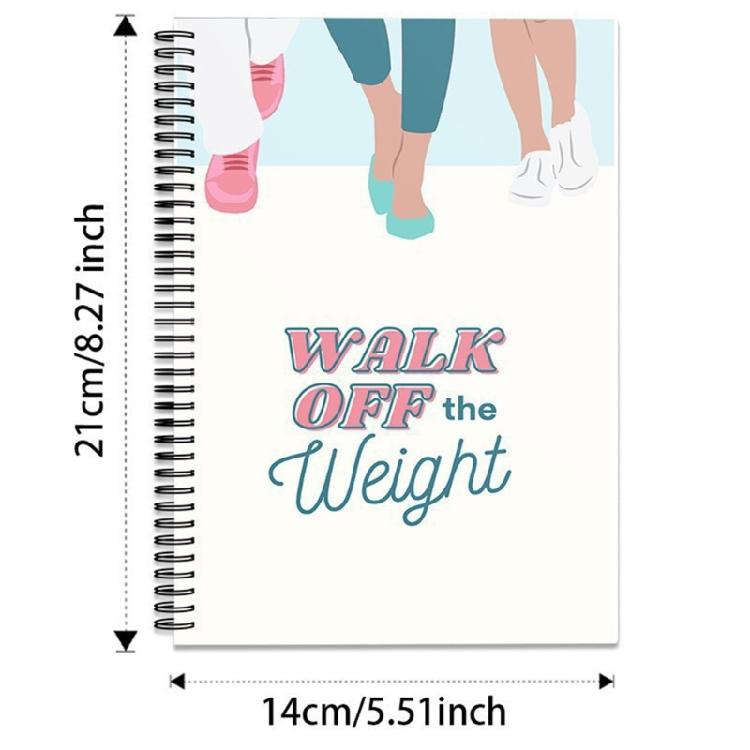 Notebook with Lightweight Design For Commuting Travel Daily Weight Management Spirals Fitness Trackers Fitness Planner