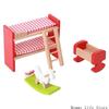 Wooden Miniature Furniture Playset Kids Role Playing Game Scene Arrangement Toy