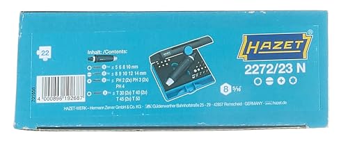 HAZET Hand Impact Wrench Set (17 Pieces) [Officially Imported from Japan]