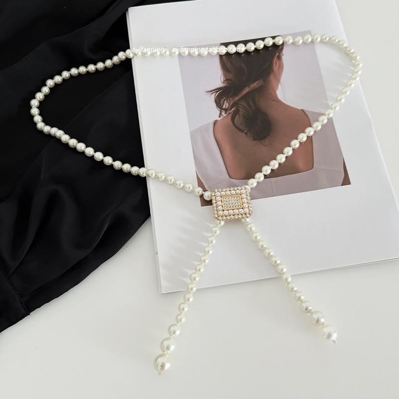 Sophisticated Waist Pearl Chain For Women With Elegant Designs And Details Rhinestone