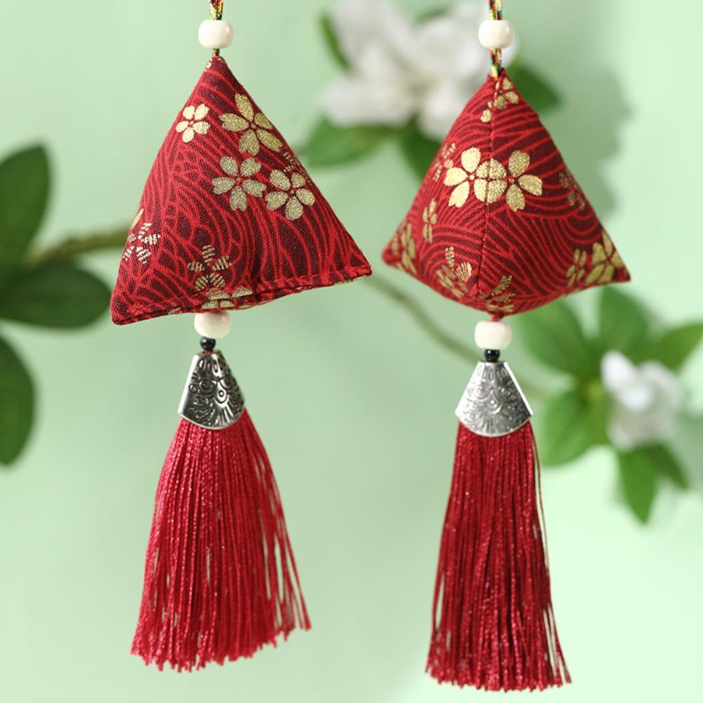 1/2 Stück Abweisend Auto Quaste Anhänger Amulett Segen Quaste Beutel Stickerei Kordelzugbeutel