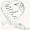 Heart-Shaped Acrylic Wedding Memorial Sign - Romantic Love Commemorative Centerpiece with Elegant Leaf Design, Perfect for Anniversaries, Receptions 