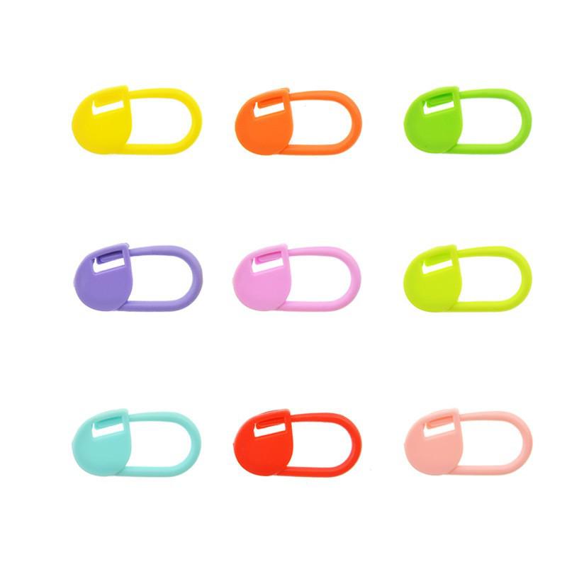 Handmade Knitted Wool Stitch Marker: Colorful Plastic Buckle Pin for Counting & Anti-Unbuttoning