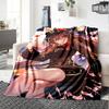 1Pc Genshin Impact Blanket Soft Comfortable Polyester Blanket Four Seasons All Season Blanket Bedroom Office Outdoor Use Anime Style Throw Christmas G