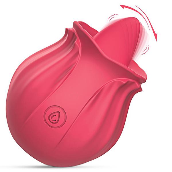 Powerful Rose Vibator Toy Female Clitoris Stimulator Tongue Oral Licking Masturbator Good Nipple Sex Toys for Women Adult 18