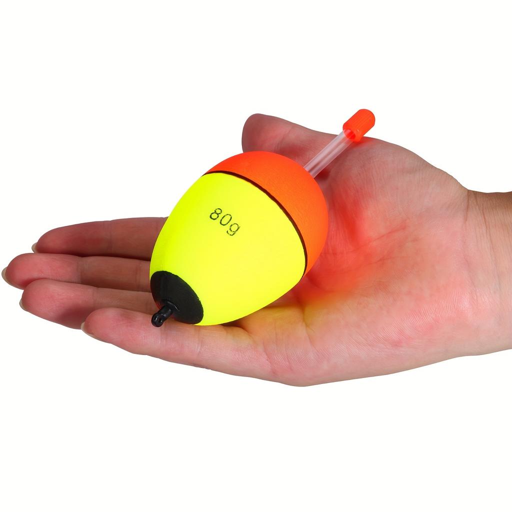 6Pcs/lot EVA Fishing Floats for Sea Fishing Bobber Large Belly Floating for Effective Bobbing Striking Rock Fishing Light Stick 260319