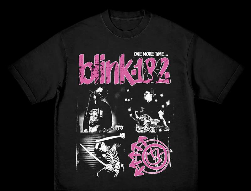 HOT NEW Blink-182 band one more time black T-shirt Unisex All sizes JJ5297