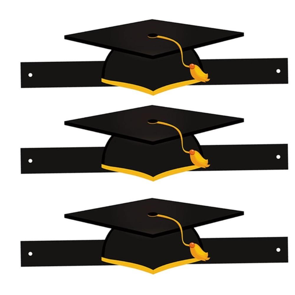 

10pcs Cute Doctor Paper Hat DIY Party Headwear Funny Graduation Hat School Ceremonies чёрный