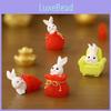 Adorable Miniature Rabbit Ornament Resin Cute Carrot Rabbit House Garden Decor