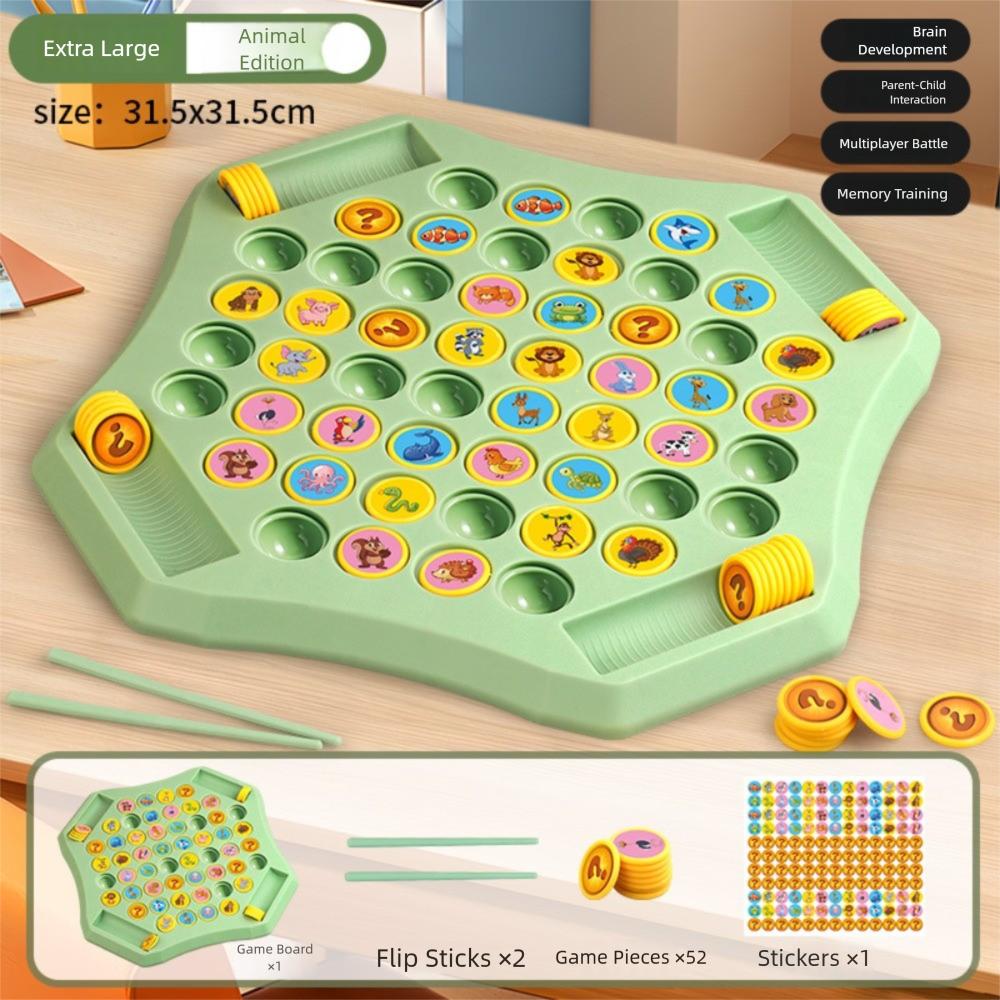 with 60 Patterned Cards Memory Flip Chess Fruit Flip Memory Game Animal Flip Chess