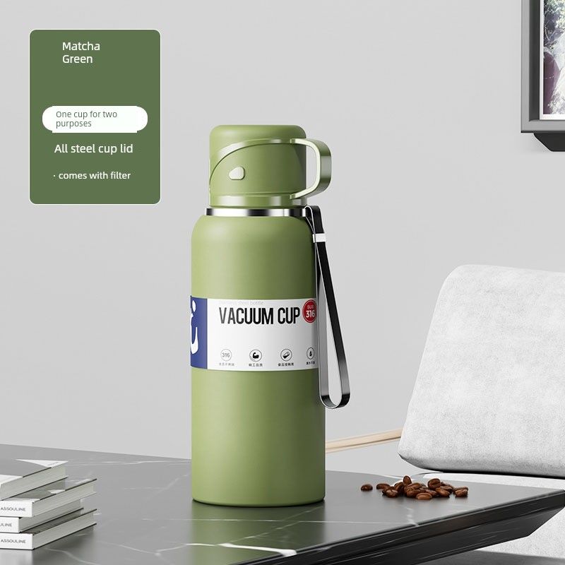 Outdoor Large-Capacity Thermos Cup for Men, Business Portable Stainless Steel Water Cup, Gift Tea Cup