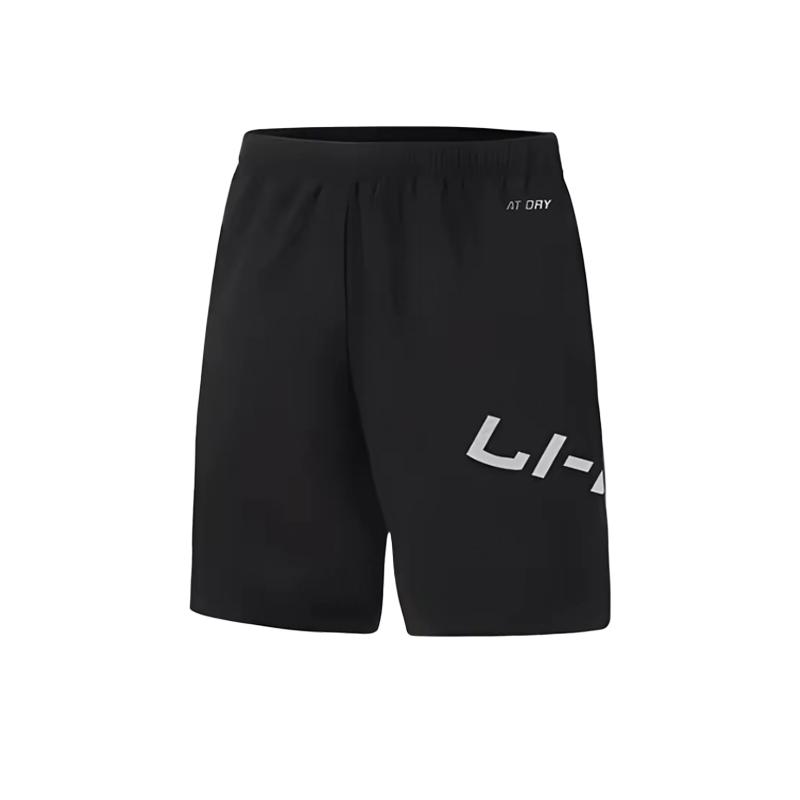 Li-Ning Letter Logo Print Fashion Trend Quick-Dry Breathable Comfortable Versatile Casual Shorts Men Shorts YKSV113-1+YKST119-1