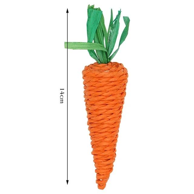 Rabbit Chew Toy Organic Natural Apple Wood Grass Pet Bunny Rabbit Toys For Chinchilla Guinea Pigs Hamster Utensils Accessories