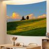 VIKAMA Field Sunset Tapestry Healing Natural Landscape Wall Hanging Living Room Bedroom  Guesthouse Decorative Tapestry