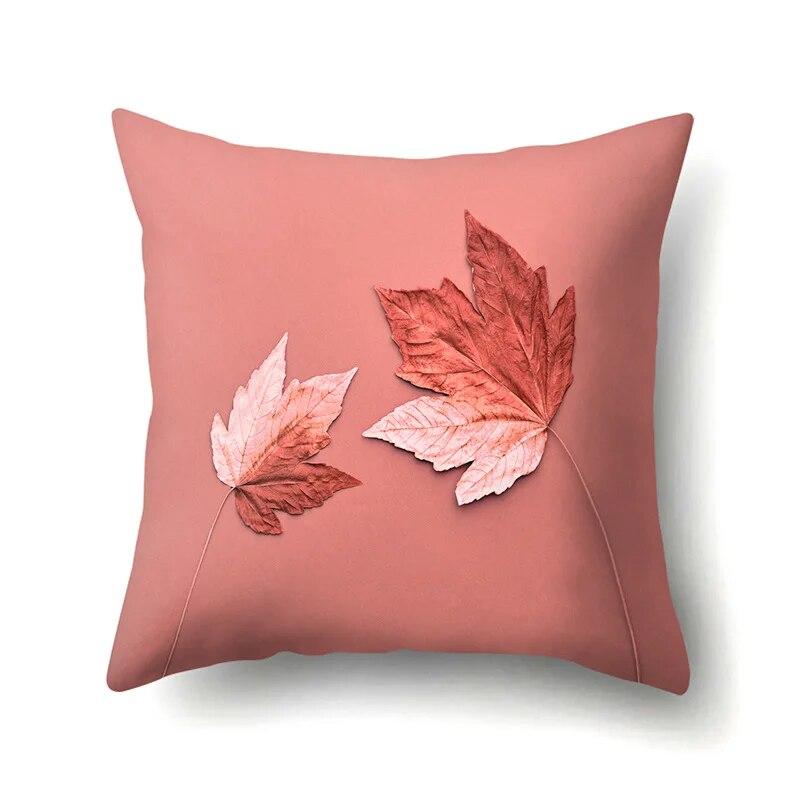 Maple Leaf Pillowcase Car Lumbar Pillow  Cushion Sofa  toon Pattern