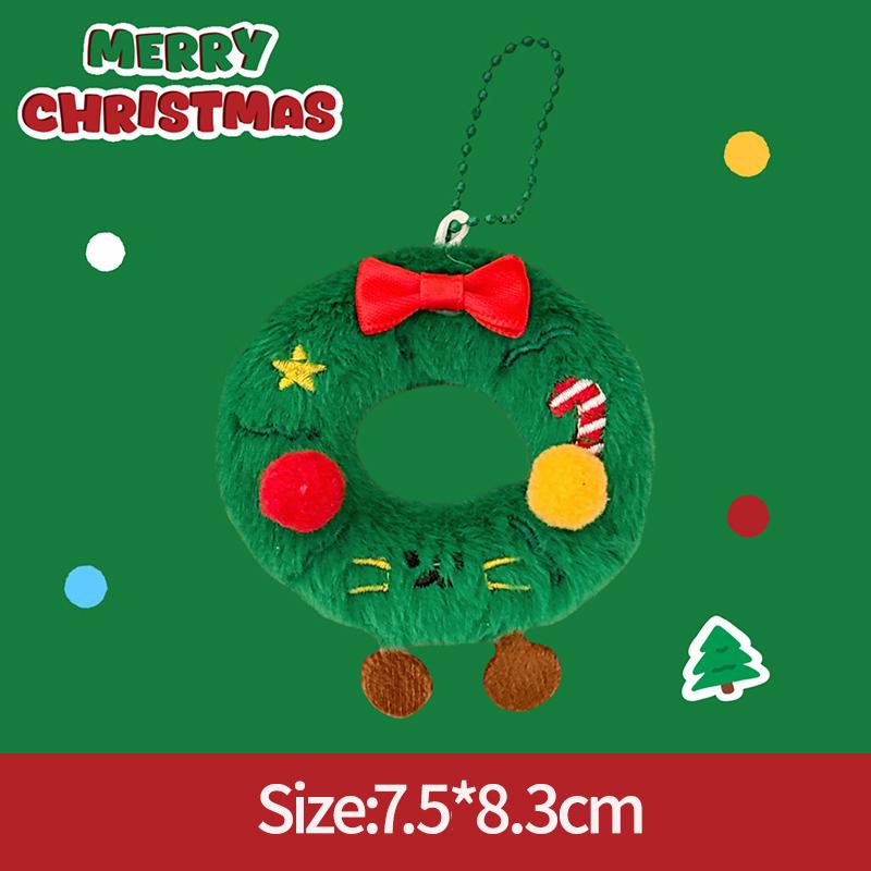 Christmas Decorations 2025 Christmas Doll Pendants Cute Elk Santa Claus Keychains Accessories Party Favors New Year Gifts