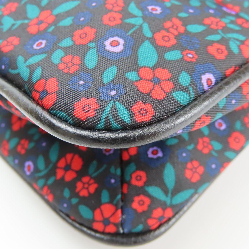 Used COACH Shoulder Bag F59436 Nylon/leather black multicolor flour