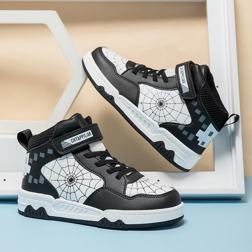 Dziecięce Wysokie Wodoodporne Buty Sportowe z Nadrukiem Pająka 2025
