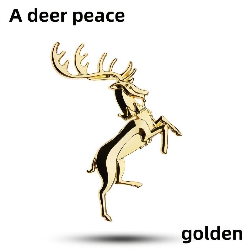 1 Adet 3D Sanat Geyik Elk Boynuzu Amblem Rozet Etiket araba Çamurluk Yan bagaj İsimlik Çıkartma Toyota Honda Araba Aksesuarları