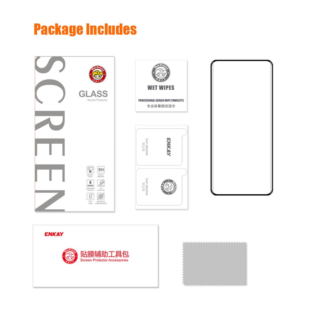ENKAY HAT PRINCE For OnePlus Ace 2 5G/Ace 2 Pro 5G HD Clear Screen Protector 3D Curved Film Support Fingerprint Unlock