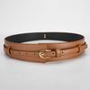Ladies Dual Fashion Use Pu Leather Waist Belt Wide Belt For Work And Casual Use