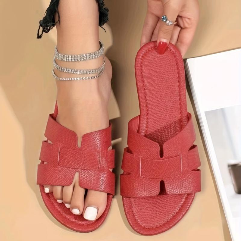 Womens Summer European and American Style Outdoor Wear Woven Flat Sole Vacation Beach Sandals Comfortable Flat Sandals
