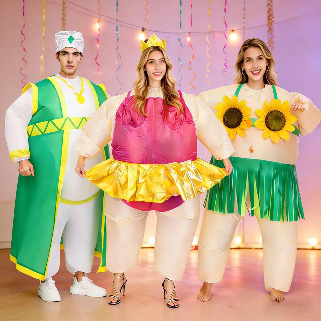 Halloween Inflatable Fat Doll Cartoon Ballet Costume - Funny Party Suit