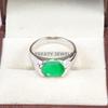 Emerald Oval Cut Gemstone With 925 Sterling Silver Ring For Men's #B33 JL375671290536