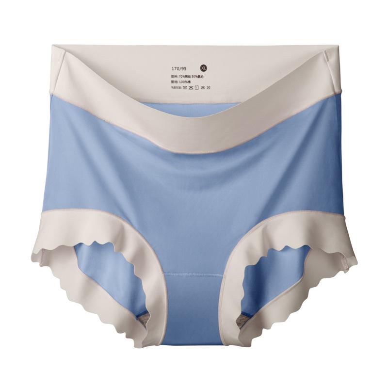 Thin Ice Silk Underpants Women's Quick Drying High Waist Underpants Abdomen Shrinking  Cotton Underpants, Antibacterial Silk Slip Facial Mask Pants