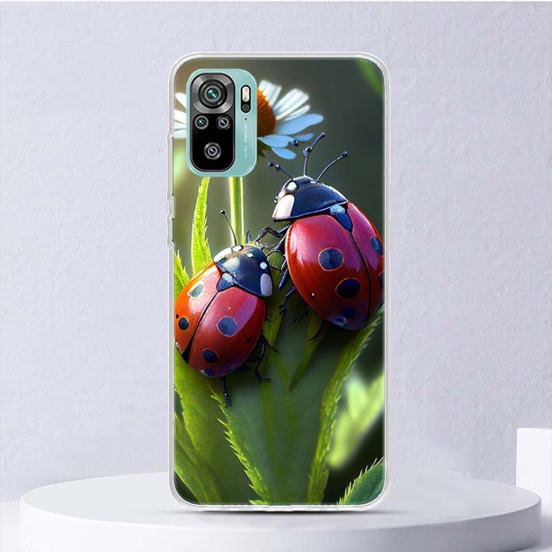 Insect Seven-Star ladybug Soft Case For Xiaomi Redmi Note 14 14S 13 12S 11S 10S 12 11 10 Phone Cover 11T 11E Pro Plus 9 9S Shell
