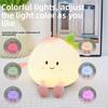 Squishy Peach Silicone Night Light - Rechargeable Dimmable LED Lamp, Cute Bedroom Decor & Sweet Gift for Kids, Girls & Her