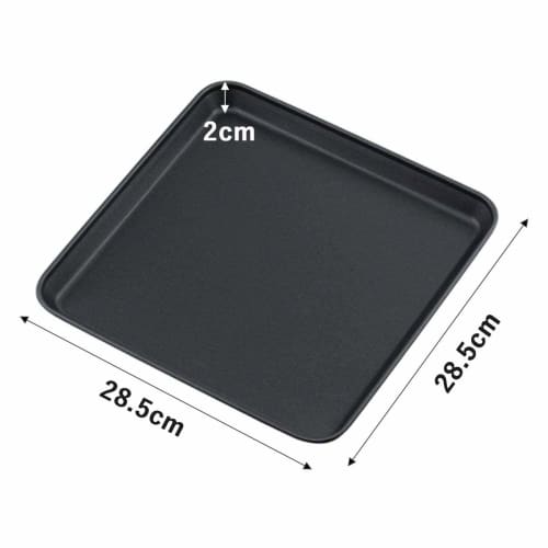 Shimomura Kihan Kuchen- und Biskuitrollenform [Hergestellt in Japan] Ofenfestes Backblech, 28,5 x 28,5 cm, Antihaftbeschichtet, Schwarzblech, für Kekse, Süßwaren, Chris