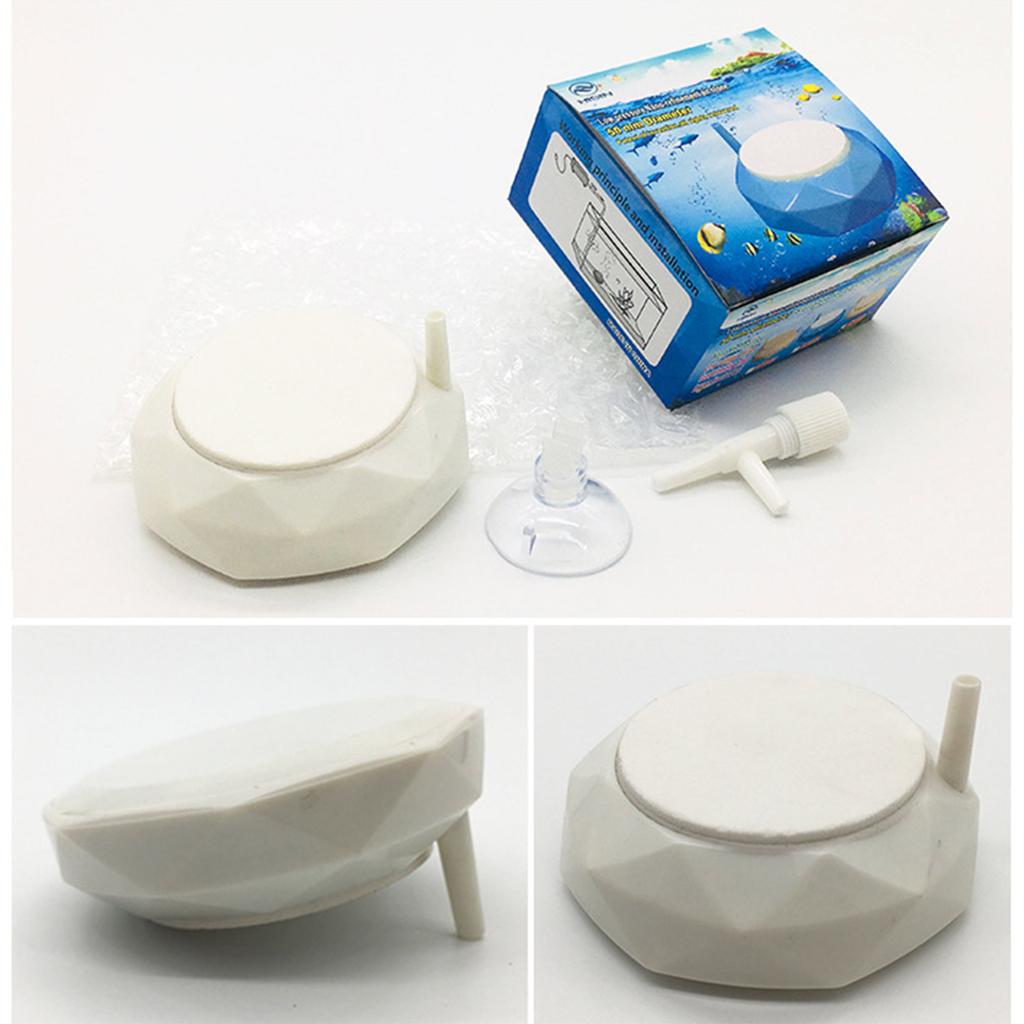 Air Stone Disc Bubble Diffuser Bubbler with Suction Cup & for Valve for Hydroponics Aquarium Fish for Tank Pump Aerator