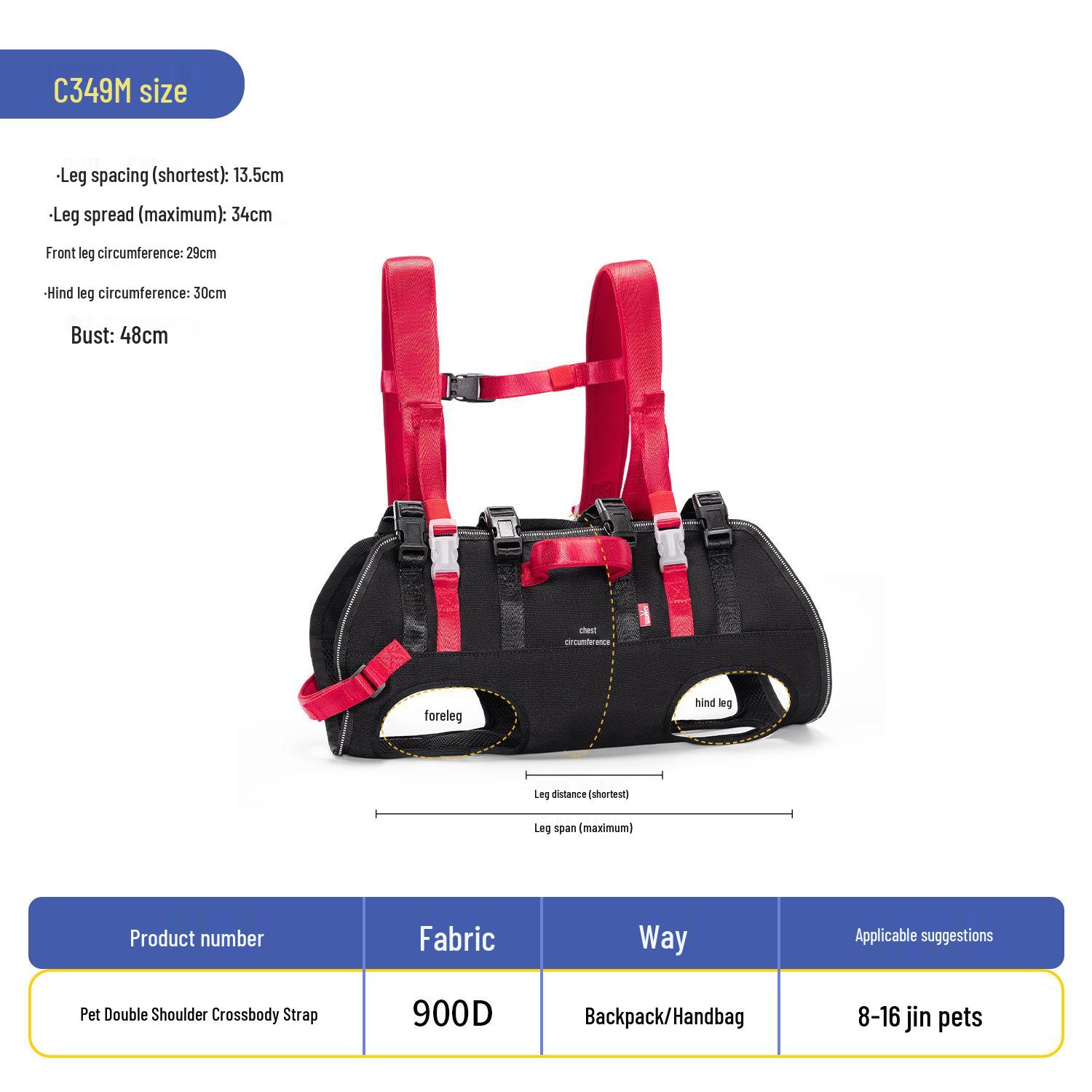 Wakytu British Outdoor Portable Pet Backpack Carrier for Small & Medium Dogs - Collapsible Crossbody Travel Bag