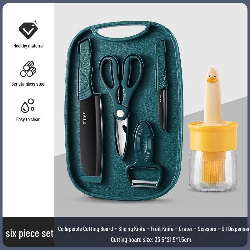 Portable Baby Toddler Food Prep Set: Knife & Cutting Board Combo