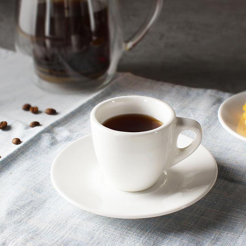 60ML Ceramic Espresso Cups with Thick Design for Single Cup 9mm Cup Wall Long Lasting Insulation Espresso Barista Accessories