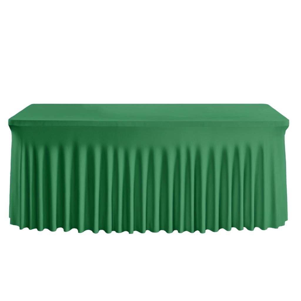 Spandex Tablecloth, Elastic Fitted Stretch Tablecloth for 6FT Rectangle Tables, Washable Table Cover Skirt for Wedding, Parties