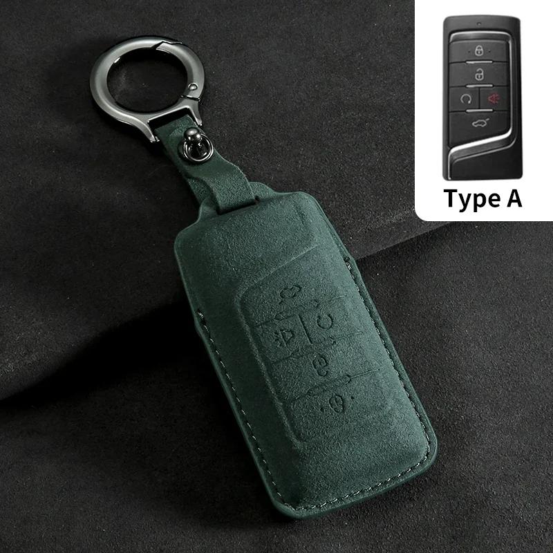 

For Trumpchi GAC 2021 Empow J11 J12 J13 J14 J15 J16 GS8 Suede Car Key Case Cover Protector Shell Holder Keychain Accessories