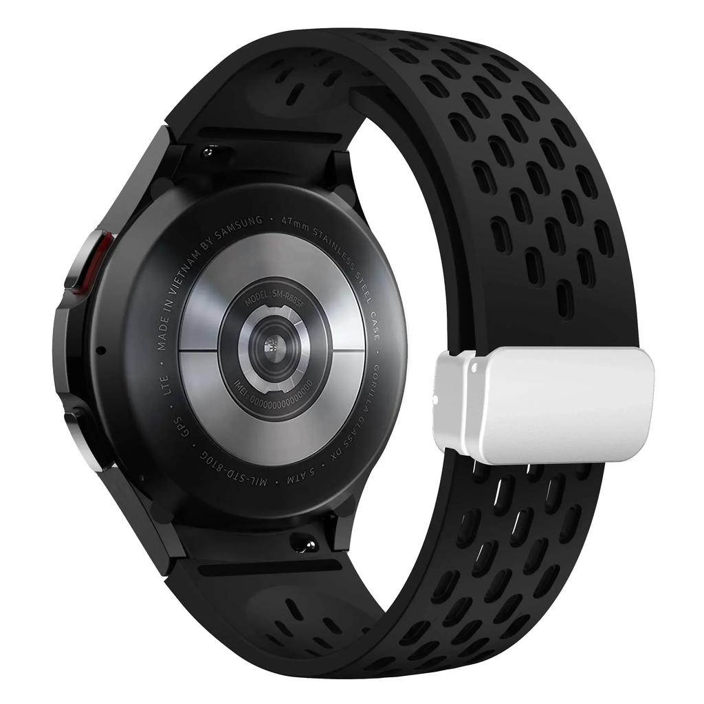 Silicone Strap for Samsung Galaxy Watch 7 6 5 4 40mm 44mm 5Pro 45mm Magnetic Buckle No Gaps Band 6 Classic 43mm 47mm 42 Bracelet