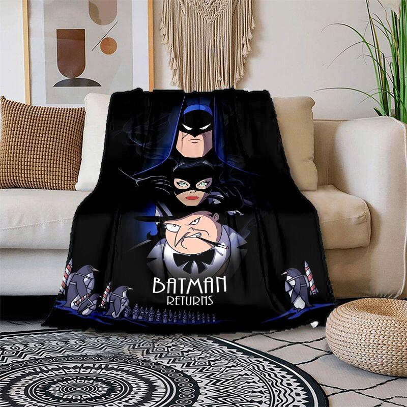 1pc Batman Returns Poster Cartoon Blanket,Portable Throw for Travel & Camping, All Season Cozy Blanket,Ideal Gift