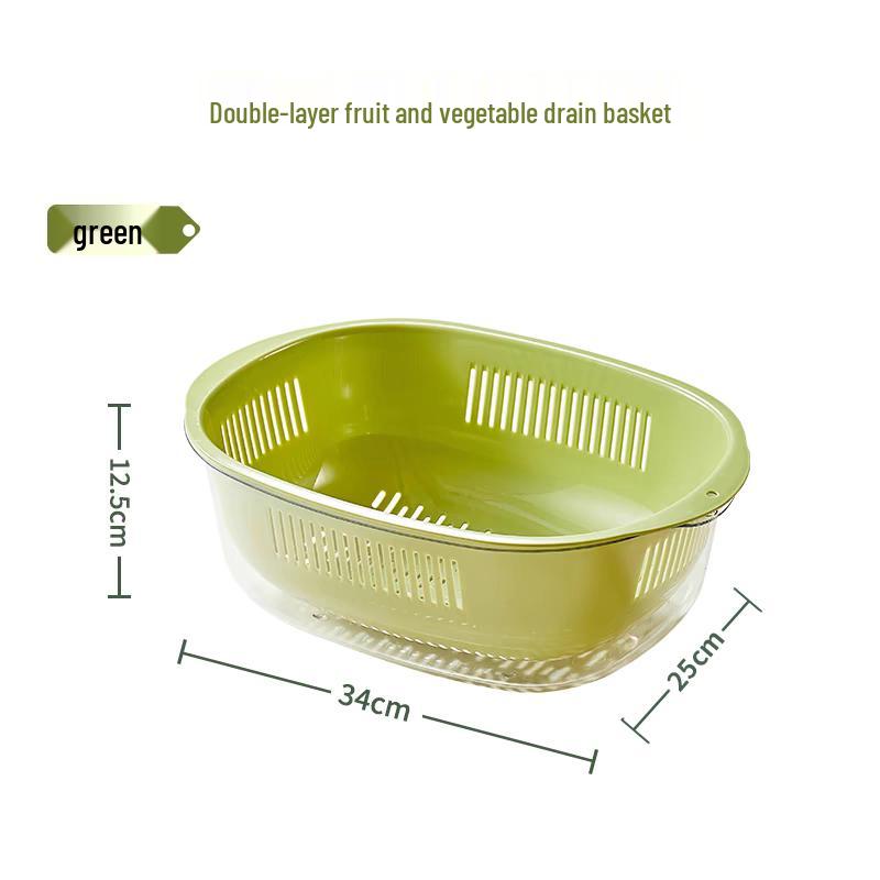 Nordic Style Food Grade Plastic Washing & Drain Basket