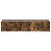 Wall Mounted Side Table Smoked Oak Wood Based Material