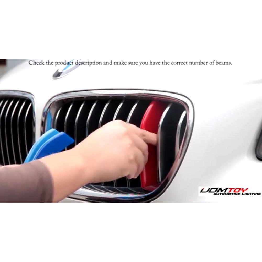 ///M-Sport 3-Color Grille Insert Trims For BMW E60 5 Series Center Kidney Grill