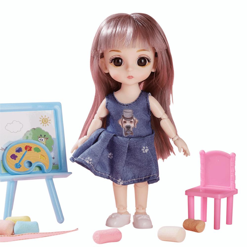Cute Sweet Face BJD Doll 13 Joints Movable Doll Cute 1/12 Princess Doll Girl Gift